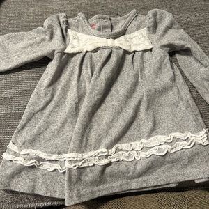Nannette Girls Grey Sweater Dress
